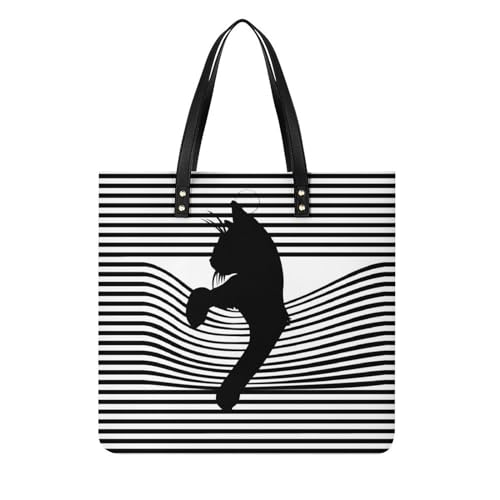 Sac à main chat noir de poche : fini le manque de place avec ce grand tote bag