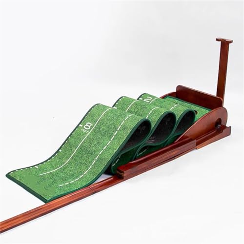 Suwequest Portable Foldable Golf Putting Equipment Golf Practice Training Mat Automatic Ball Return Track Training Mat