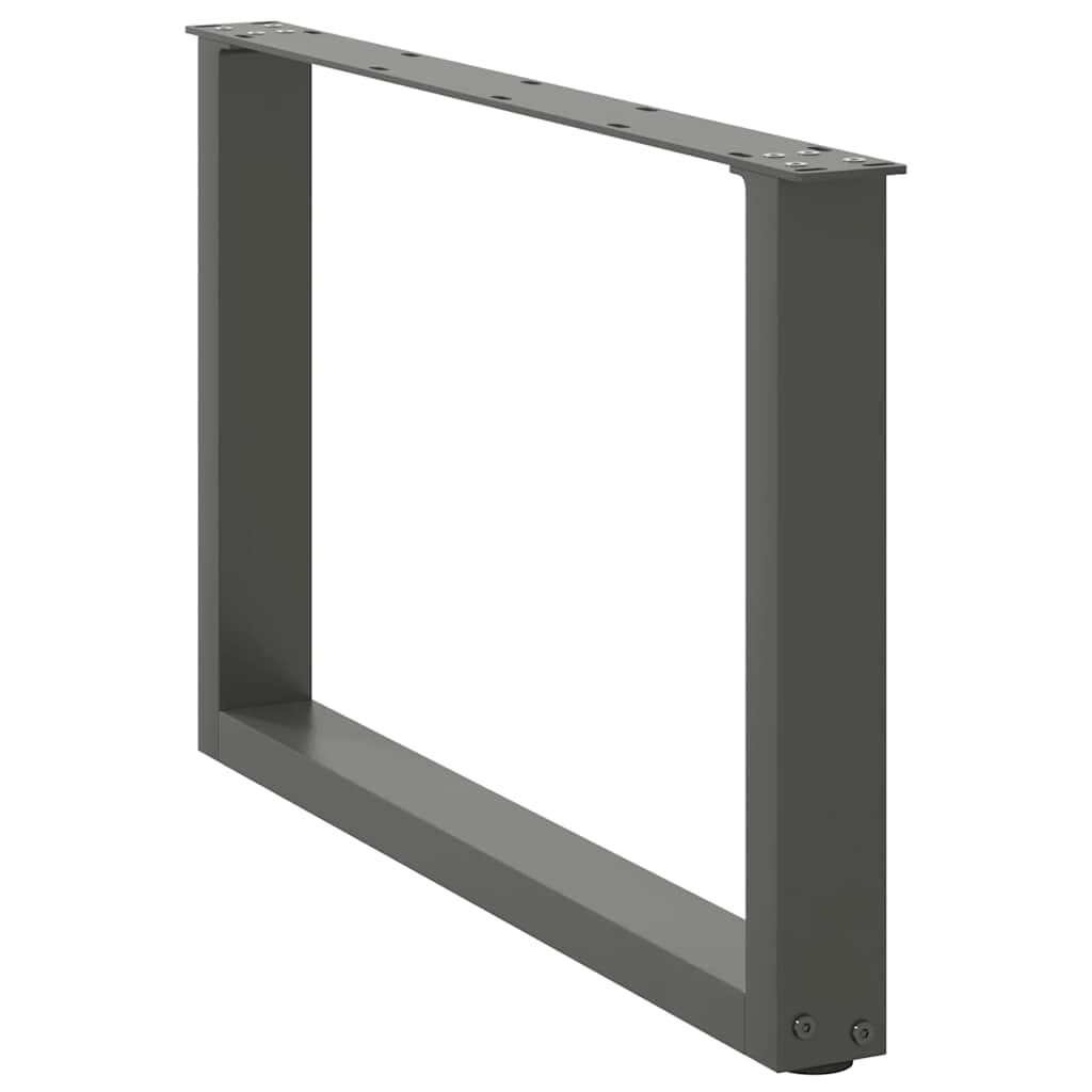 SYDE Nogi do stołu kawowego w kształcie litery U, 2 sztuki, antracyt, 60 cm, stal