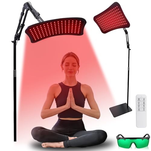 Red Light Therapy for Body and Face, 3 in 1 660nm & 850nm Red Light Panel Infrared Light Therapy Lamp with Remote Control, Goggles and Stable Stand, Ideal Gifts for Women Wife Mom Sister Girlfriend