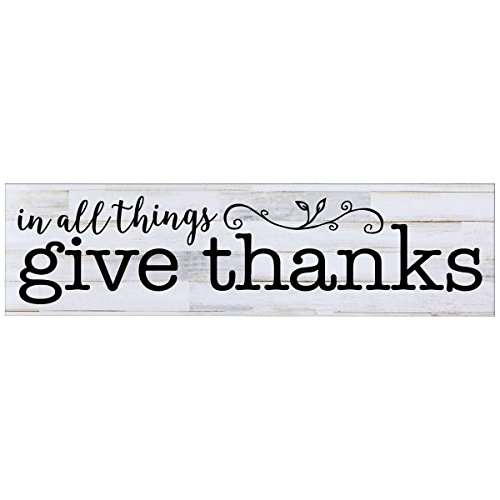 Lifesong Milestones In All Things Give Wood Sign For Livingroom Entryway Kitchen Bedroom Wall Art Decor Print (Give Thanks) #TOP1