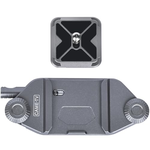 Came-TV Camera Clip Backpack Clip with Quick Release Plate, Aluminum Camera Clip Backpack Strap Camera Mount Holder with QR Clamp System for Canon, Sony, Nikon, Fuji, DSLR, Action Camera (68001)