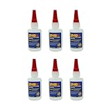 FastCap 2P-10 Professional 2 Oz Thick Super Glue Adhesive Bottles, 6-Pack