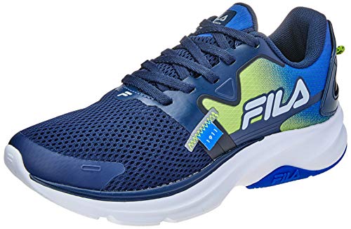 Tênis Racer Motion, Fila, Masculino, Marinho/Azul/Verde Limão, 40