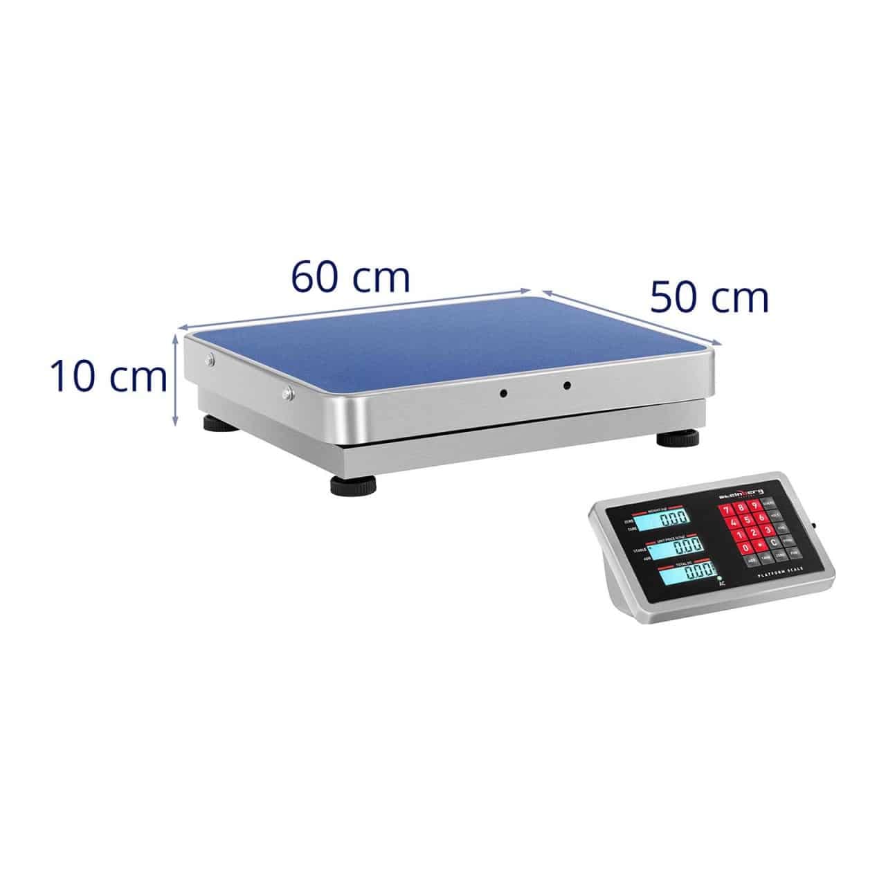 Steinberg Systems Plattformwaage kabellos 1-300 kg Wiegefläche 50 x 60 cm Industriewaage Systemwaage