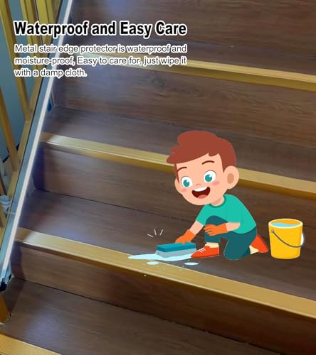 Perfil de aluminio para escaleras con protector antideslizante e impermeable 5