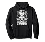 Vous cherchez un accessoire de musique pour un mélomane en cadeau ? Ce design Tous les hommes naissent égaux mais les meilleurs deviennent metalleux est le cadeau parfait pour tout musicien qui aime écouter de la musique rock.