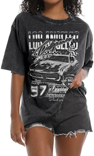 Pairxily Oversized Graphic Tees for Women Baggy Streetwear Preppy...