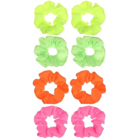 8 Pcs Neon Scrunchies for Hair Ties Cover