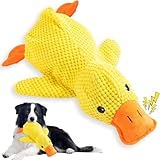 DIANLIANG Peluche Canard pour Chien Indestructible Canard Anti Stress Chien Jouet Qui Couine