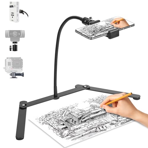 YIFMEIG Adjustable Phone Tripod, Overhead Phone Mount,