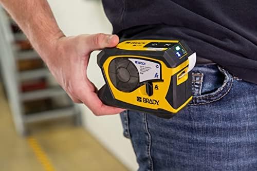 Person wearing Brady M211 label printer on belt