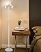 SIBRILLE White Floor Lamp, Modern Stepless Dimmable Standing Lamp 3000-6000K, 20W LED Rotatable Reading Tall Lamp, Touch & Remote Control Uplighter Floor Lamps for Living Room Bedroom Office