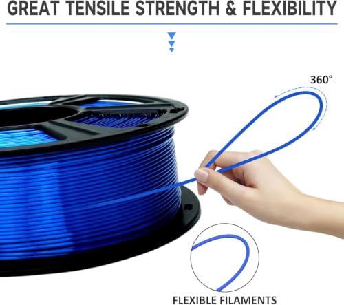 Image of 1KG Silk PLA 3D Printer Filament 1.75mm, Sapphire Blue