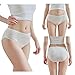 STARLY Women's Disposable Pure Cotton Underwear Travel Panties High Cut Granny Briefs (10pcs,White,XL)