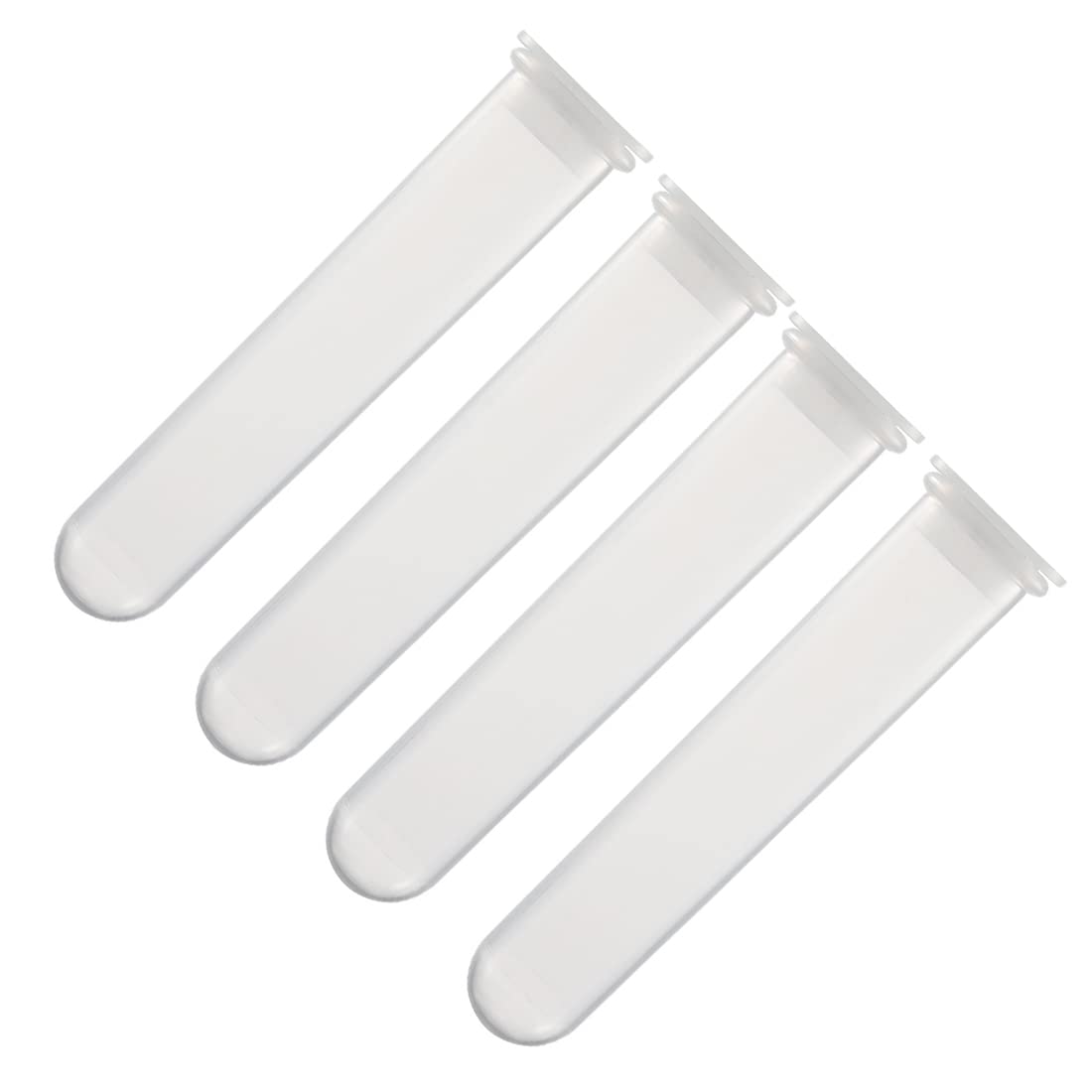 PATIKIL 20ml Plastica Centrifuga Provette con Snap Cappuccio, 10pz Rotondo Fondo Polipropilene Graduato Micro Centrifuga Tubo, Contenitore Contenitore per Laboratorio, Trasparente