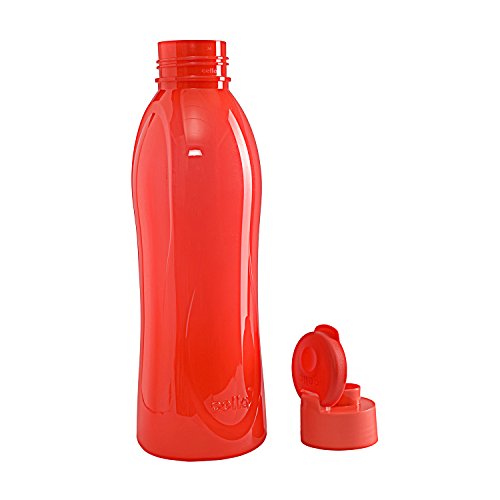 Image of Cello Fresca Flip Polypropylene Bottle, 1 Litre, Red