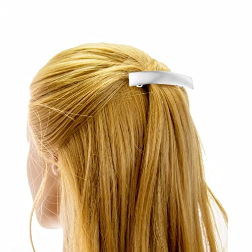 Set de 3 Pinzas de Pelo Largas y Delgadas Hechas a Mano, Cierre de Metal Estilo Francés para Mujeres y Niñas miniatura 4