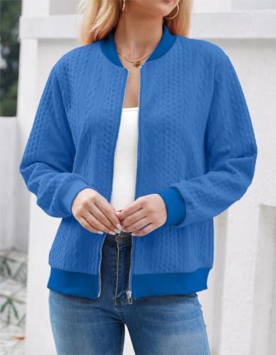 Image of WROLEM Zip Up Sweatshirts for Women Casual Outfits Cardigan Outerwear Trendy Winter Jackets Coat