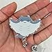 Cute Stingray Badge Reel Retractable for Nurse Nursing RN CNA Doctor Medical Worker & Teacher | Funny Ocean Animal Pediatric Nurse Badge Holder with Alligator Clip & 24” Durable Nylon Cord | Acrylic