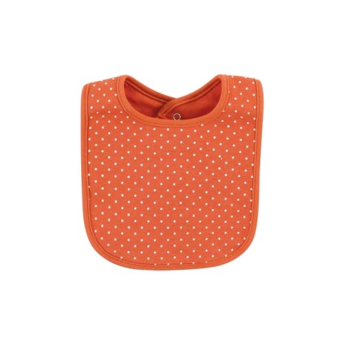 Image of Hudson Baby Unisex Baby Cotton Bib and Sock Set, Pumpkin Spice, One Size