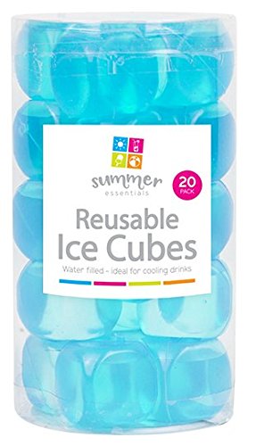 Summer Essentials 20 Reusable Ice Cubes (Blue)