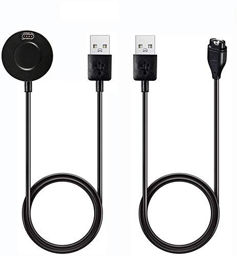 SOONORY Compatible with Garmin Vivoactive 3/Music/Vivoactive 4 Charger, 2 Pack Replacement USB Charging Station Dock with Data Sync for Garmin Vivoactive 3 / Fenix 5 5S 5X / Forerunner 935 / Approa