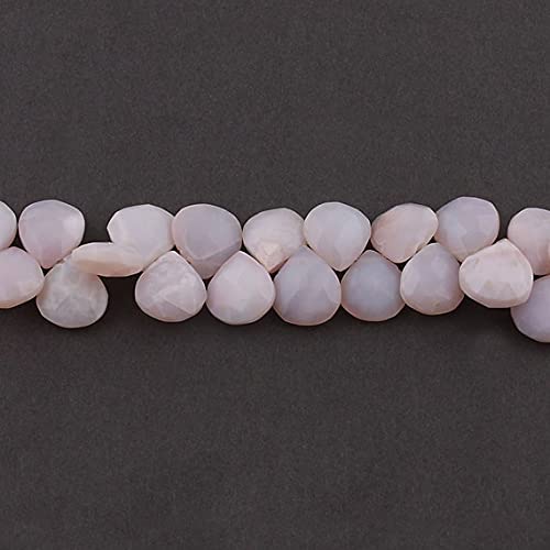 Pink Opal Faceted Briolettes authentiques en cœur taillé pour l'excellence de la haute bijouterie