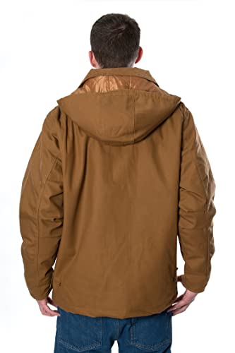 Insulated Gear Men’s Big & Tall Quilted Lined Wash Duck Canvas Hooded Winter Work Jacket3
