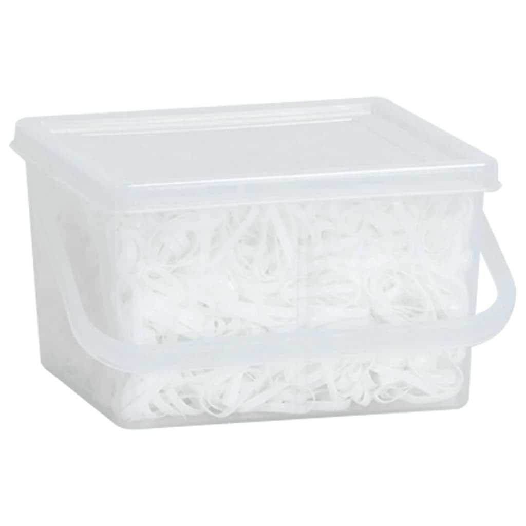 Gomas de crines para caballos, 2500 unidades, color blanco de silicona para crines y cola, suministros para caballos, accesorios para caballos, cuidado de pasto, almacenamiento en caja, apto