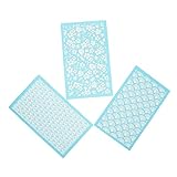 COHEALI Lot De 3 Feuilles De Pochoirs Pour Fabrication D'Argile En Papier Rouleau De Textu...