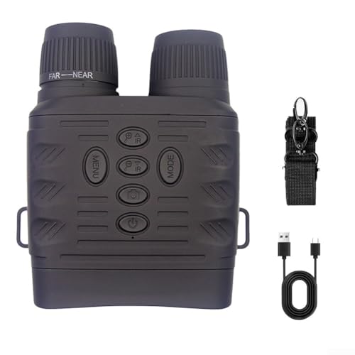 Feeshoppher Prismáticos recargables Pantalla de 3 pulgadas para observación con poca luz con rango de 600 metros y zoom digital 6X impermeable IP65 HD 2.5K telescopio de cámara para Wildl