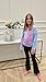 Arshiner Girl Fashion 2 Piece Outfit Long Sleeve Pullover Sweatshirt Bell Bottom Pants with Pockets Athletic Clothes 11-12Y
