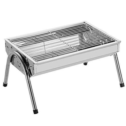 Barbecue Stainless steel grill, portable grill, home grill, charcoal grill, suitable for outdoor cooking camp