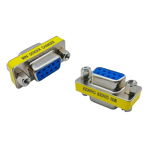 iYueMps 5pcs DB9 Gender Changer D-Sub Serial RS232 9 Pin Female to Female Adapter Gender Changer by Converter (Female to Female) - Image 3