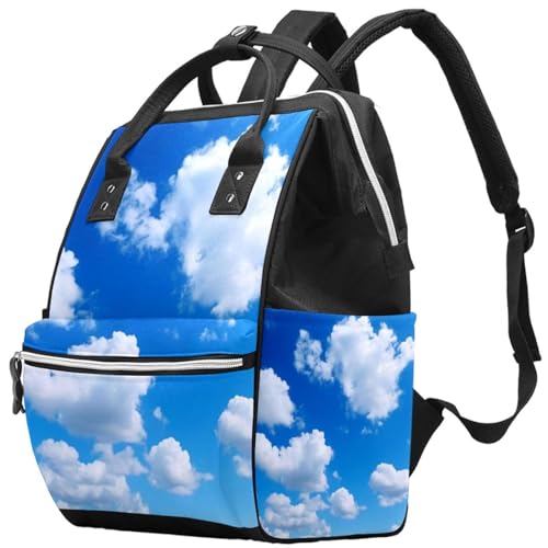 Sac à dos de voyage ergonomique bleu ciel et blanc pour des trajets sans effort