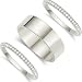 Produktbild Blueshoop 2er-Pack 18K echt vergoldete Stapelringe für Oura Gen 3 / Oura Gen 4 Smart Ring, Zirkonia simulierter Diamant Oura Ring Stack für Frauen