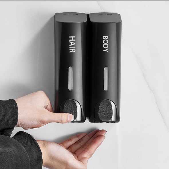 Miniatura 2 de Dispensadores de ducha de baño, paquete de 2 dispensadores de jabón, dispensador de champú y dispensador de champú para el hogar, cocina, hotel