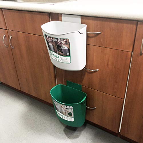Two Pack in-Cabinet Hanging Trash Can. Small Garbage bin Ideal for use in Kitchen
