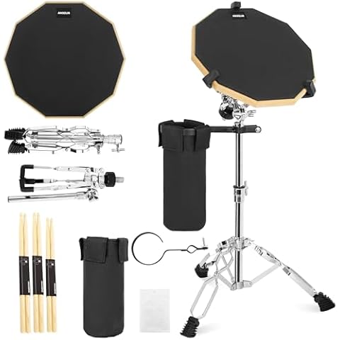 AKOZLIN Drum Practice Pad Set with Stand Cover