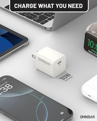 Image of 30W USB C Charger, Compact GaN PD 3.0 PPS Fast Wall Charger, White | Travel-ready • Pocket-size Design • Efficient Heat Management • Compatible with iPhone 17 /16, Galaxy S26 /S25, iPad, AirPods 4