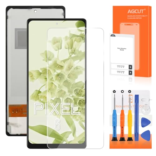 INCELL for Google Pixel 6 Screen Replacement kit for Pixel 6 LCD Digitizer for Pixel 6 Display GB7N6 G9S9B16 Screen Replacement Repair Part with Frame