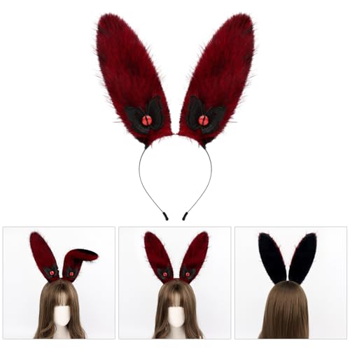 Long Ears Headband Plush Bunnies Ear Hairband Hairhoop Halloween Cosplay Accessory for Women Masquerade Birthday Party2