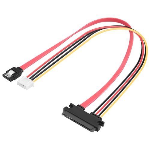 ELFJMZP SATA Data Power Combo Cable - XH2.54 4PIN to 7+15P 2-in-1 Adapter for HDD SSD Optical Drive, 6Gbps High-Speed SATA III Cable for PC Motherboard Power Supply by ELFJMZP - Used condition - US$8.09