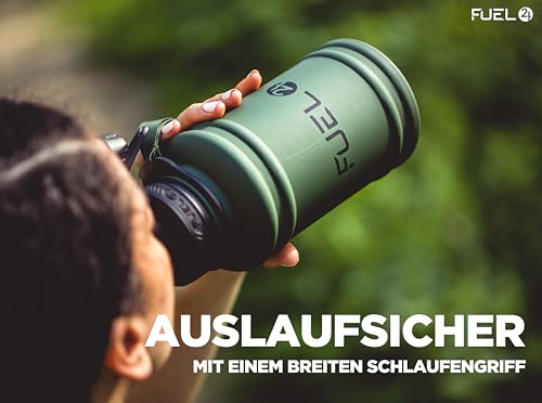Image of Fuel24 Stainless Steel Jug - 1.3 or 2.2 Litre Water Bottle - Extra Strong, BPA Free, Leak Proof - Large Gym Sports Bottle, 1.3L, 2.2L, Metal Bottle - Colour Options
