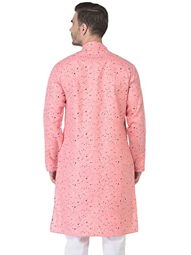 Image of SG LEMAN Knee Length Solid Kurta for Men | Cotton Blend | Long Sleeve | Ethnic Wear for Men | Party and Weeding wear Kurta