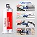 Metal Glue,Heavy Duty Welding,Epoxy Glue,Exhaust Leak Repair，Car Automotive for Body Filler Putty，for Plastics，Metals，Stainless Steel，Aluminum，Iron，1.76 oz