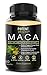 100% Organic Maca Extract 750mg - 60 Capsules - Natural Peruvian Maca Root Powder Supplement - Promotes Energy & Immune Health - Balances Hormones - Pure Extract for Men & Women