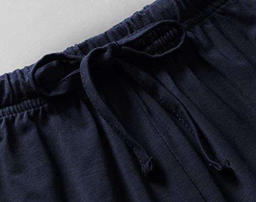 Latuza Women's Knit Loungewear Pajama Pants M Navy #TOP4