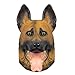 molezu German Shepherd Dog Animal Head Mask, Police Dog Latex Mask, Halloween Novelty Costume Cosplay Party Mask